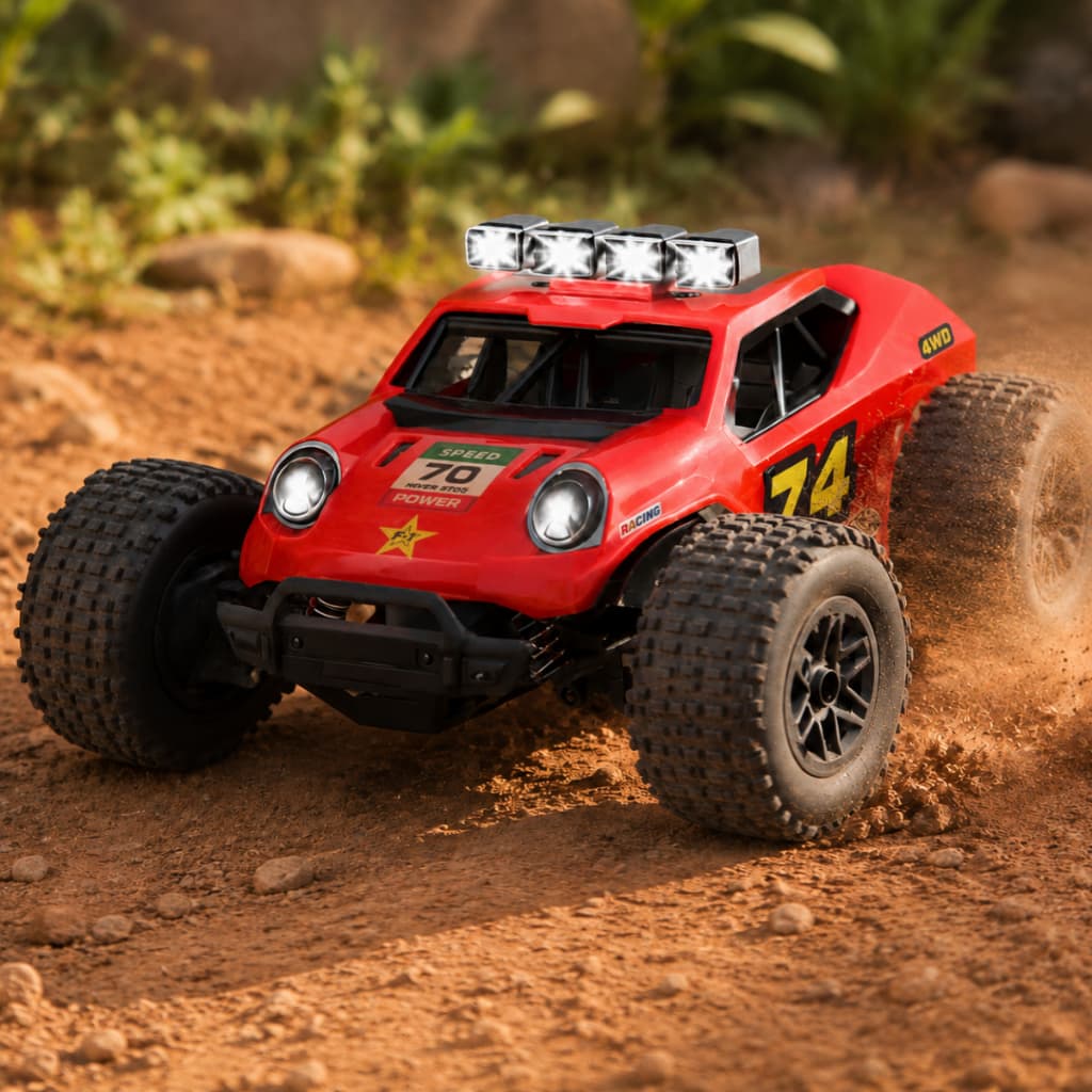 Carro Controle Remoto Monster Recarregável Infantil 15km/h  Off-Road Terra Recarregável Luzes