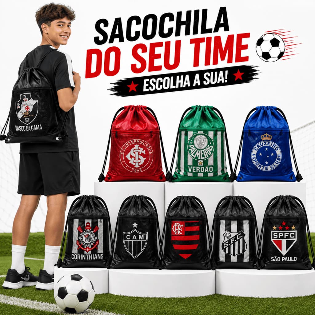 Bolsa Sacola Saco de Academia Times Feminino Masculino Unissex de lona personalizada