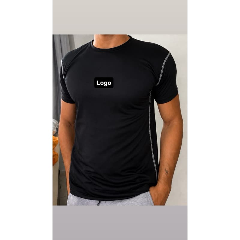 Camisa Treino  Academia Corrida Esporte ao Ar Livre Compressão Slim Camisa Masculina Compressão