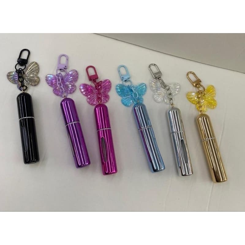 Porta Perfume Mini  de Bolsa   Recarregavel com Chaveiro de  Mini Frasco de Perfume para Viagem Portátil