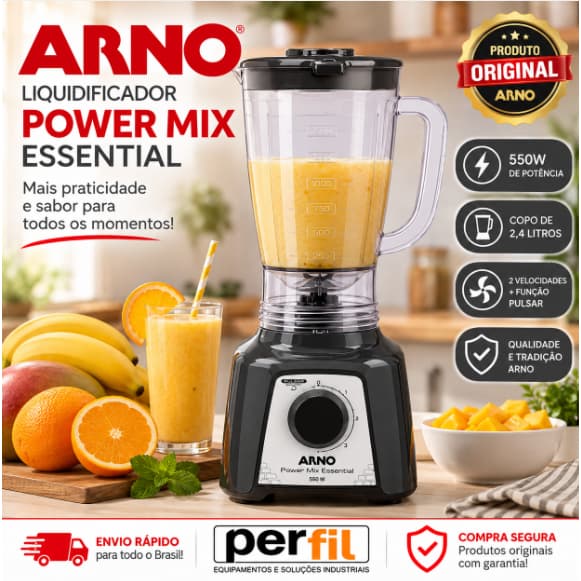 Liquidificador Arno LQ19 127V Copo 2,4L Liquidificador 110 volts Liquidificador potente 127v Arno