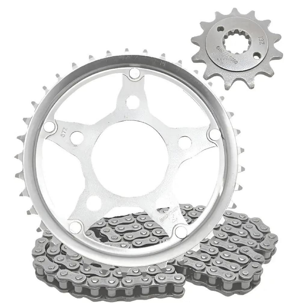 Kit Relação Transmissão Coroa Corrente Pinhão Completo - Honda Cbx 250 Twister 2001 2002 Até 2008