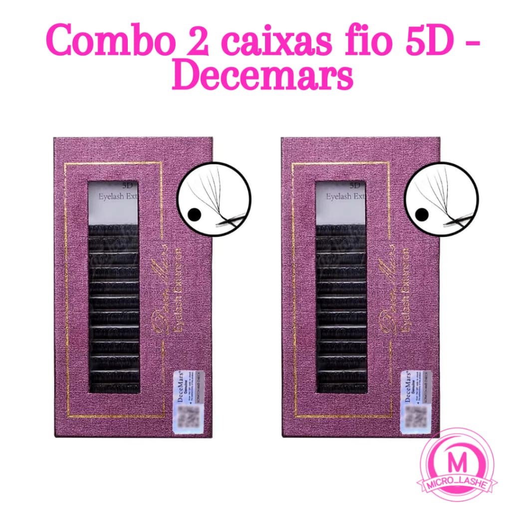 KIT 2 CÍLIOS DECEMARS 5D - ENVIO IMEDIATO
