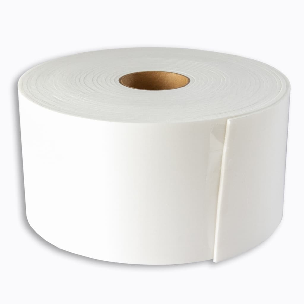 Fita EVA Branca Autoadesiva 100mm x 2mm x 10m  Decoração Acabamento e Proteção