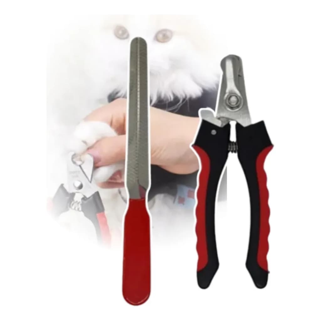 Alicate De Unha Cortador + Lixa Pet Cão Gato Cachorro