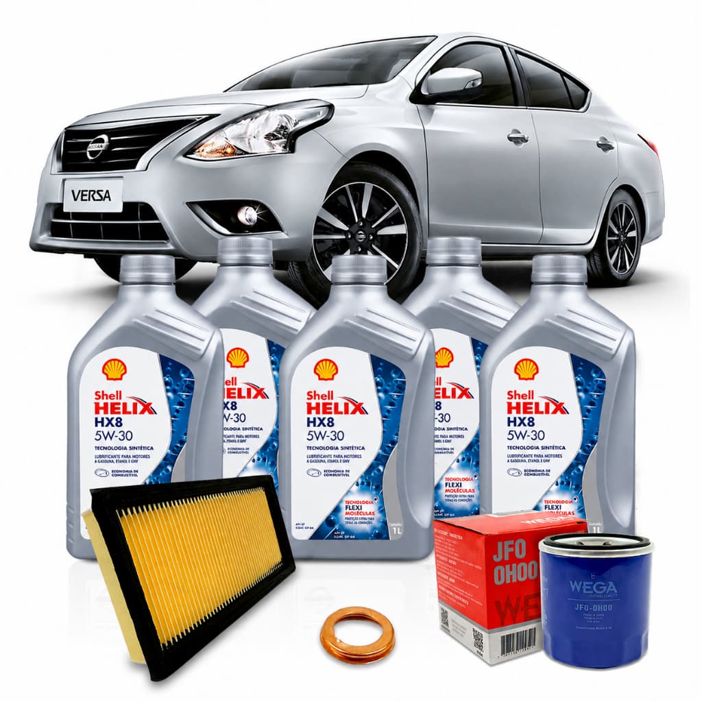 Kit Revisão Troca De Oleo 5w30 Nissan Versa 1.6 2011 A 2020