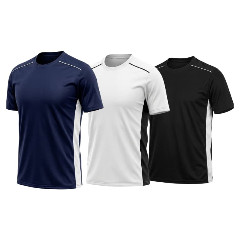 KIT 3 Camisetas Masculinas Dry Fit Slim Fitness EsportivaTreino Academia Corrida Exercicio