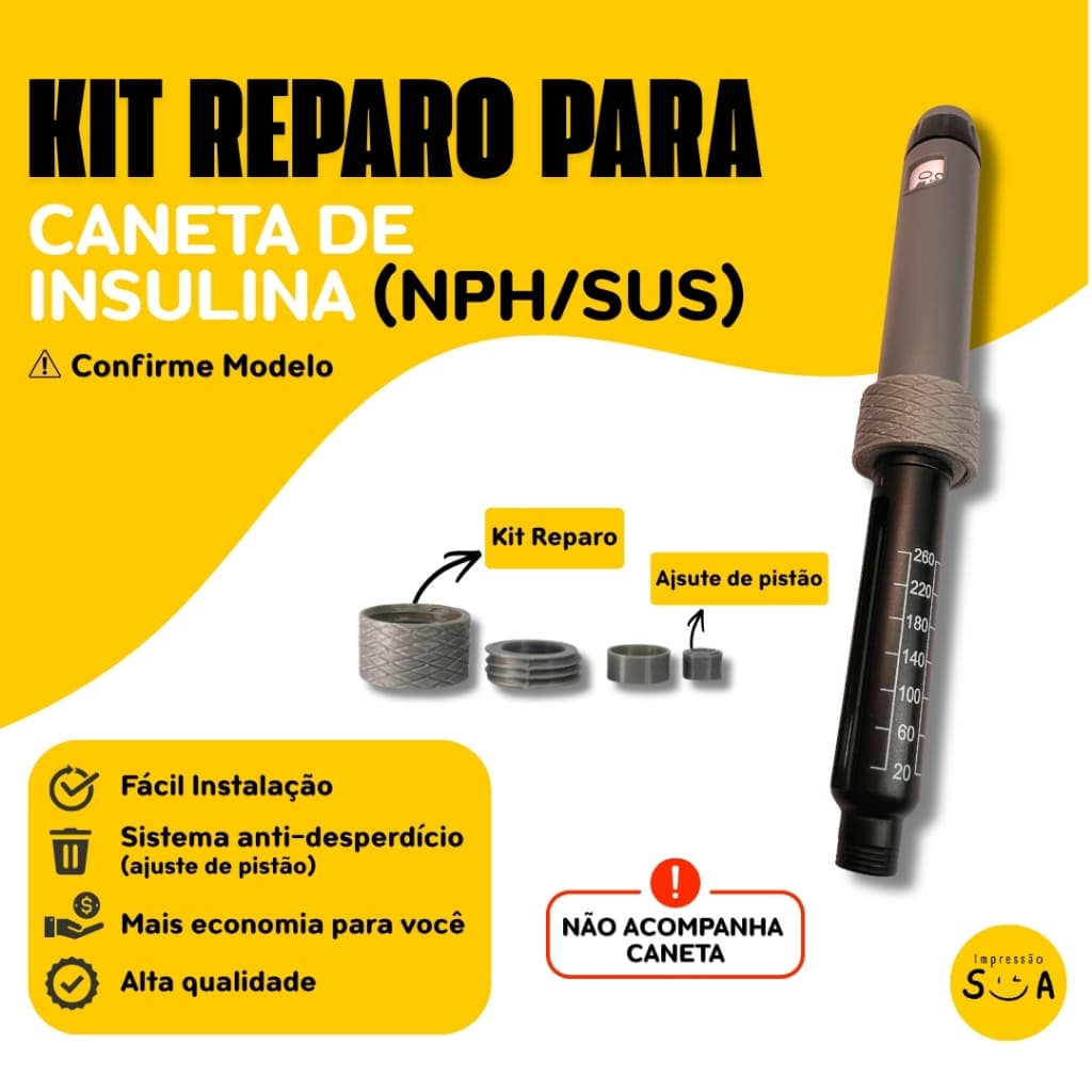 KIT COMPLETO DE REPARO PARA CANETA DE INSULINA (NPH/REGULAR)