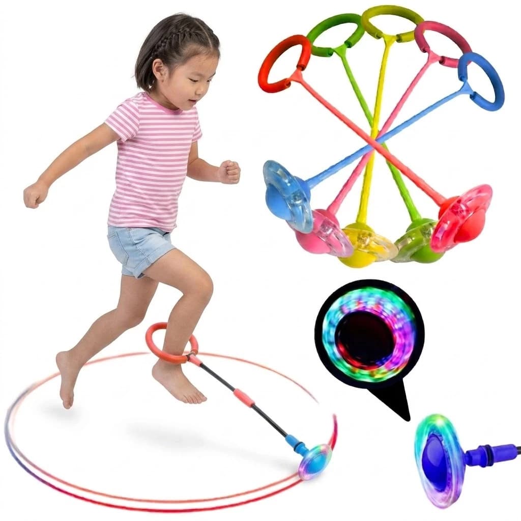 Pula Corda Giratório Com Led Gira Pula Corda LED Pisca/ Brinquedo Infantil Pula Corda Exercício