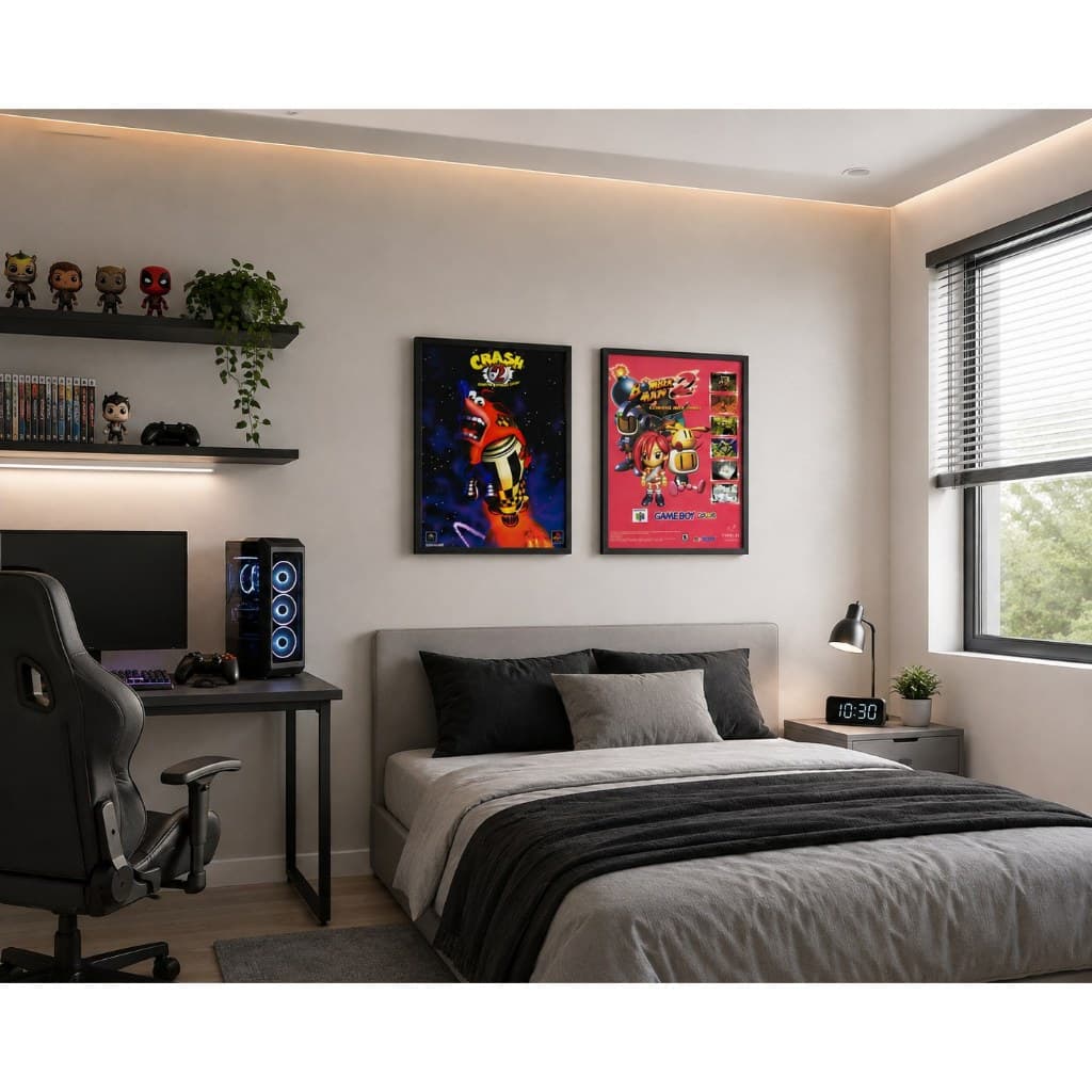 Quadro Decorativo Exclusivo Bomberman - Acabamento Premium MDF/Vidro