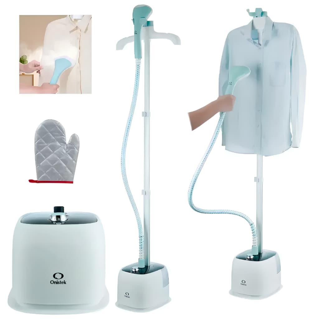 Passadeira a Vapor Vertical Onistek 1300/1800W 10 Níveis 1,6L Altura Ajustável com Cabide 127/220V Roupas