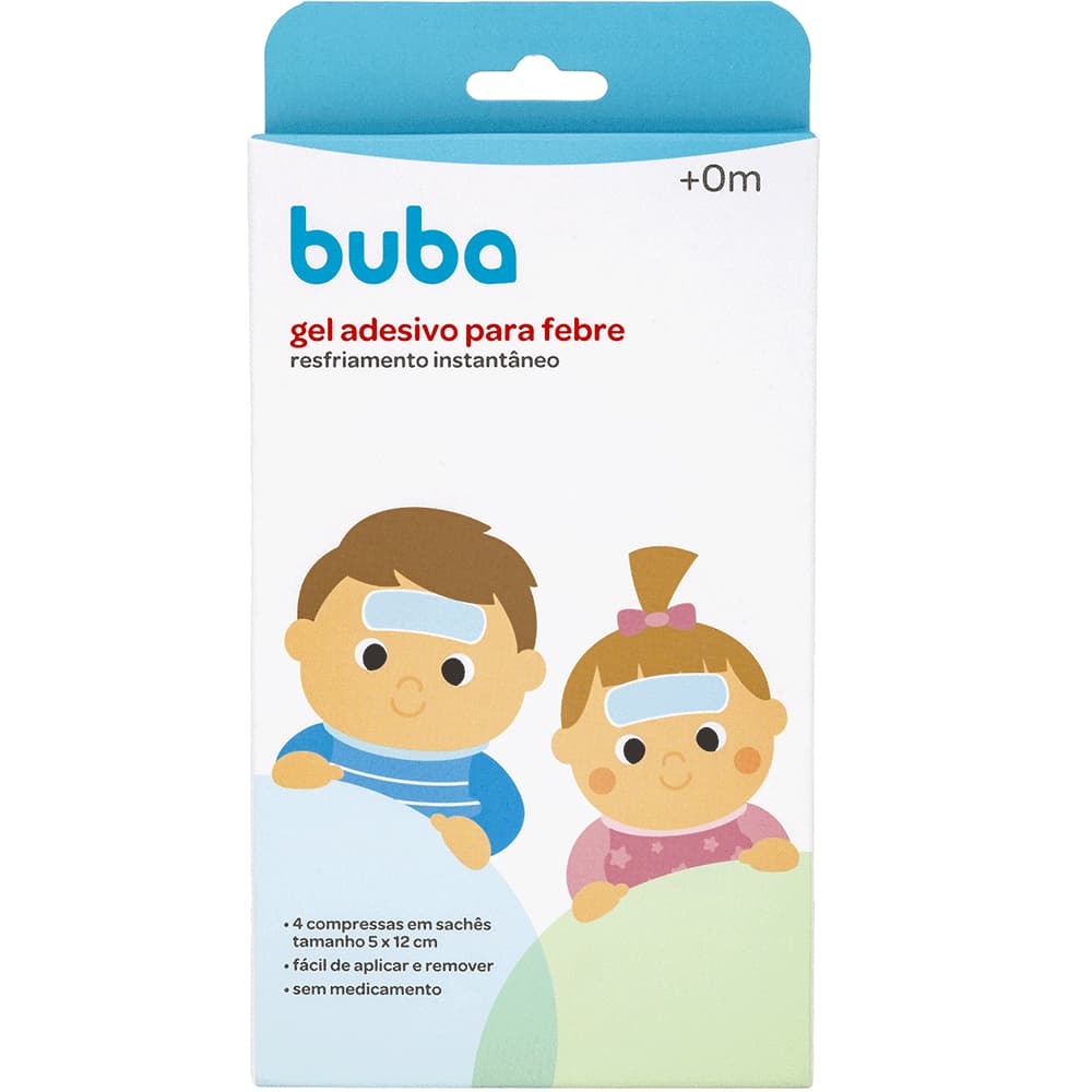 Kit 4 Compressa Em Gel Buba Para aliviar a febre Compressa refrescante buba ref. 16982