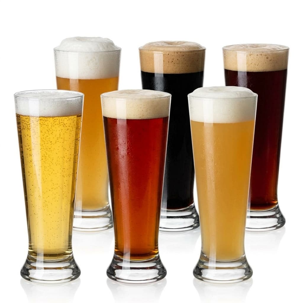 Copo de Vidro Transparente Long Drink – Copo Alto para Cerveja, Sucos, Refrigerantes, Drinks e Outras Bebidas – Modelo E