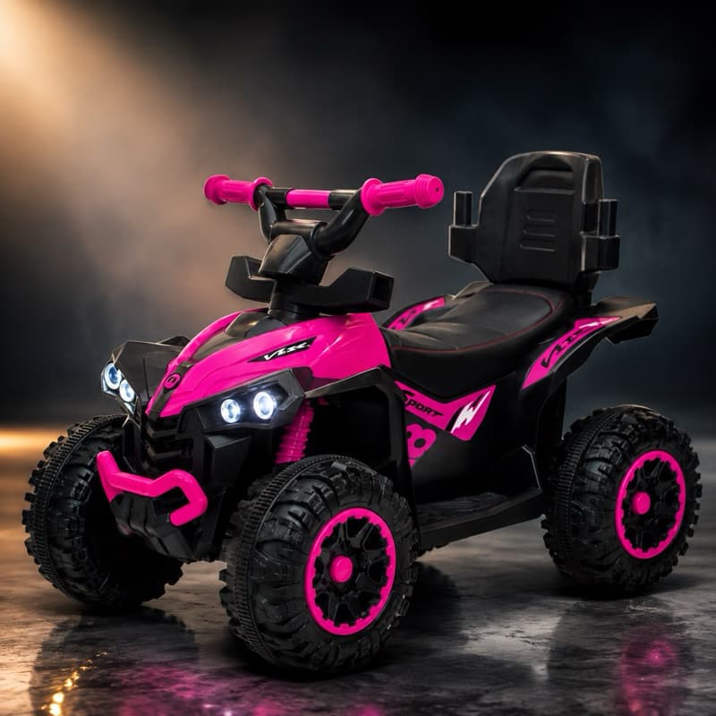 QUADRICICLO ELÉTRICO INFANTIL Com Som Bluetooth Luz Acelerador 4 Rodas Diversão Segurança Aventura