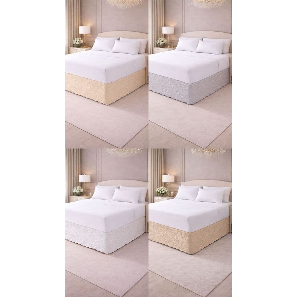 Saia Box Para Cama Box Casal Padrão Queen King Microfibra Matelada
