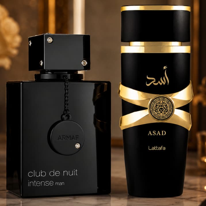 Kit de 1 ate 2 Perfumes Arabe Asd + Intense Men Masculino 100ml Embalagem de Vidro Lacrado
