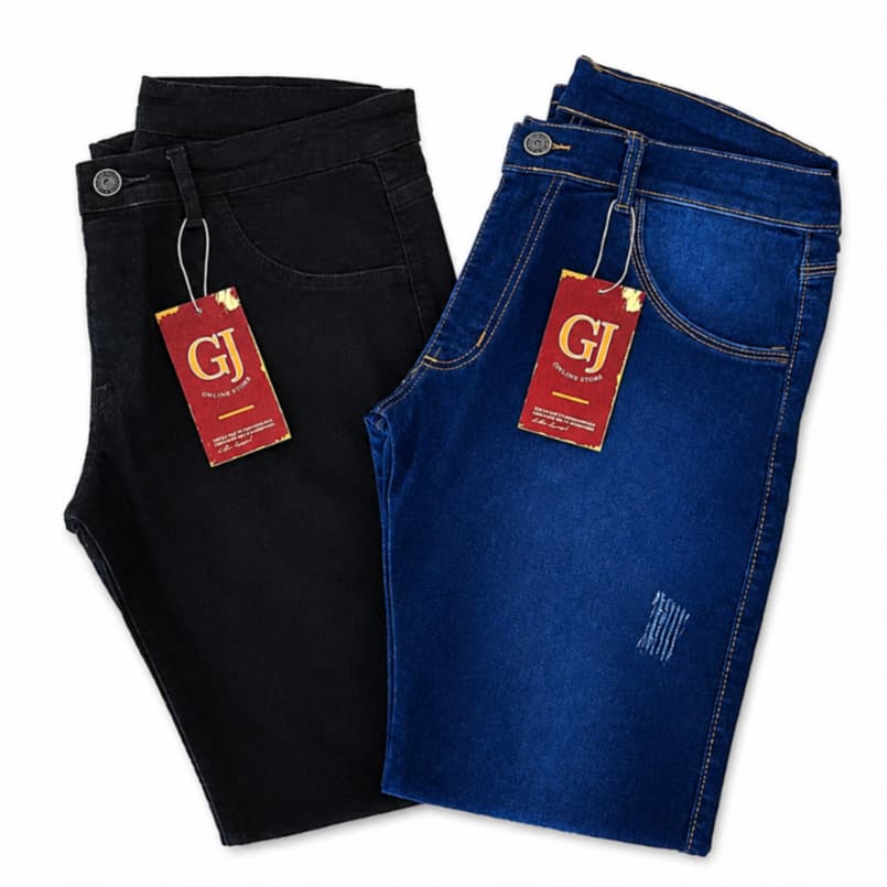 Kit 2 Calça Jeans Masculina Premium Slim Fit Conforto e Estilo Exclusivo