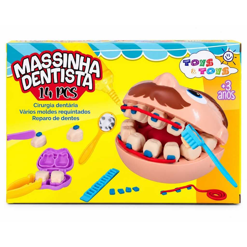 Massinha de modelar dentista 14pçs