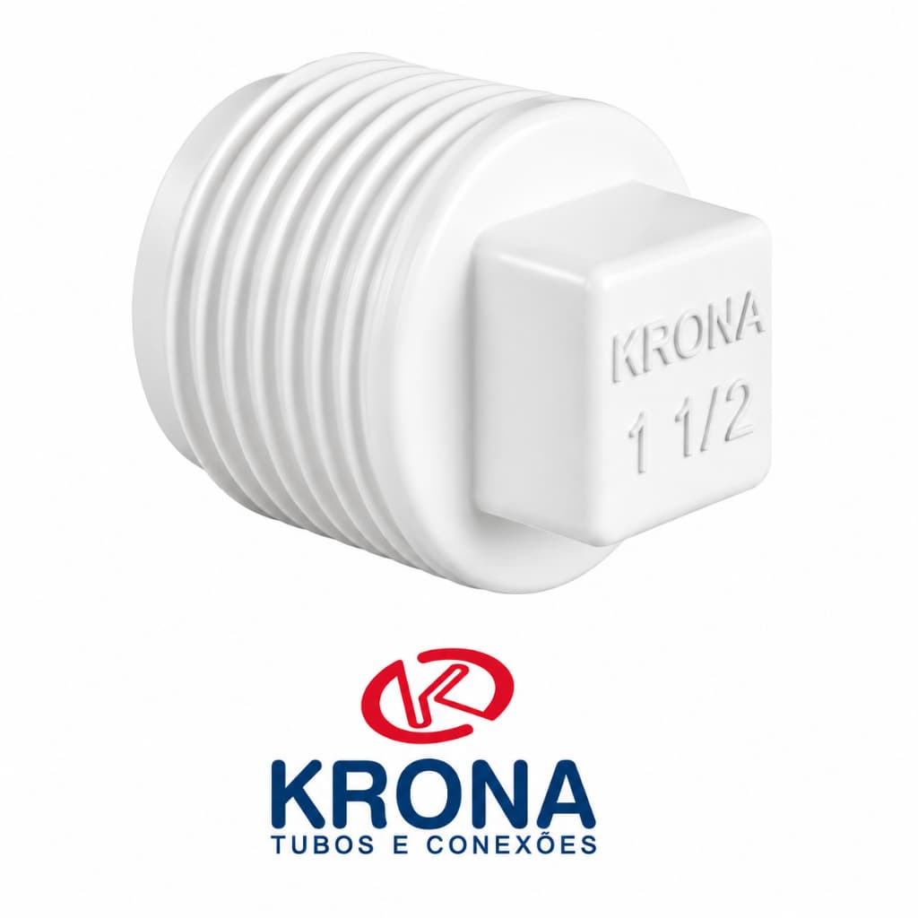 Plug Tampão com Rosca Roscavel Krona - 1 1/2 - Kit Conexão Hidráulica