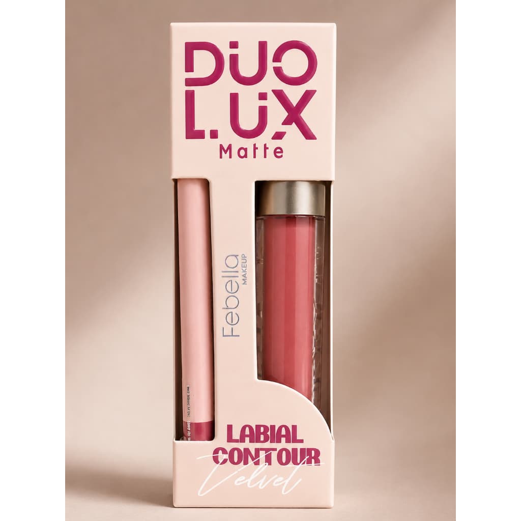 Duo Lux Matte Batom e lápis para contorno – Febella Makeup