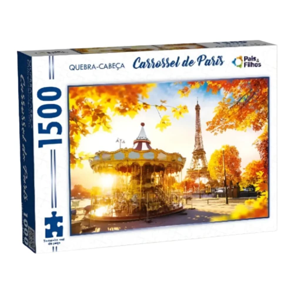Quebra-Cabeça Carrossel de Paris com 1500 Peças