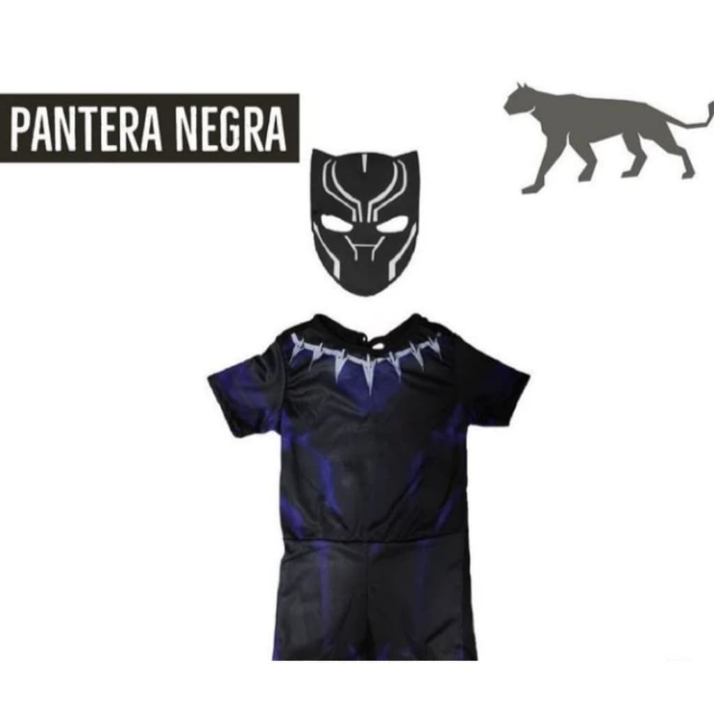 Fantasia Pantera Negra/Fantasia infantil/Fantasia Infantil Super Heróis