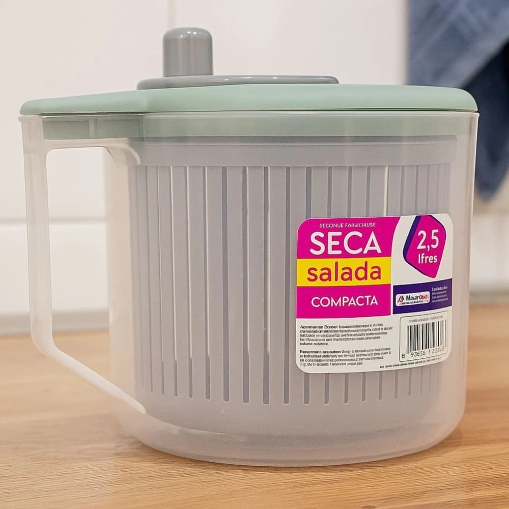 Centrifuga De Salada Secador De Verduras E Legumes Manual 2,5L