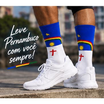 1 par de meia ou kit c/3 meias Esportivas Unissex Cano Alto em Poliamida – Confortável para Futebol, Academia e Treino