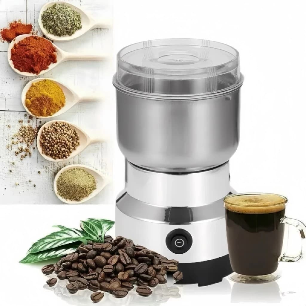 Moedor Triturador De Café Sementes Grãos Elétrico Inox