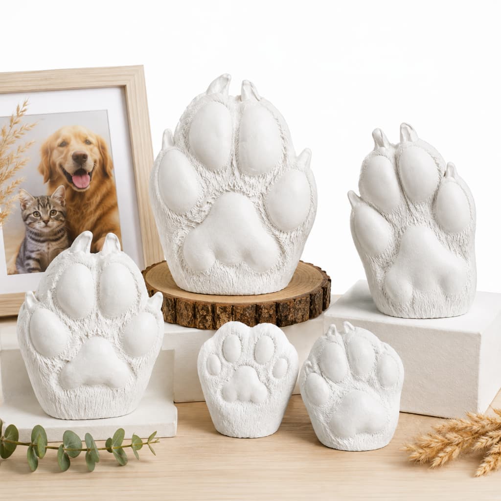 Escultura Em 3d Personalizada Massa Para Modelar a Pata Do Pet Gato Cachorro Recordação/Lembrança