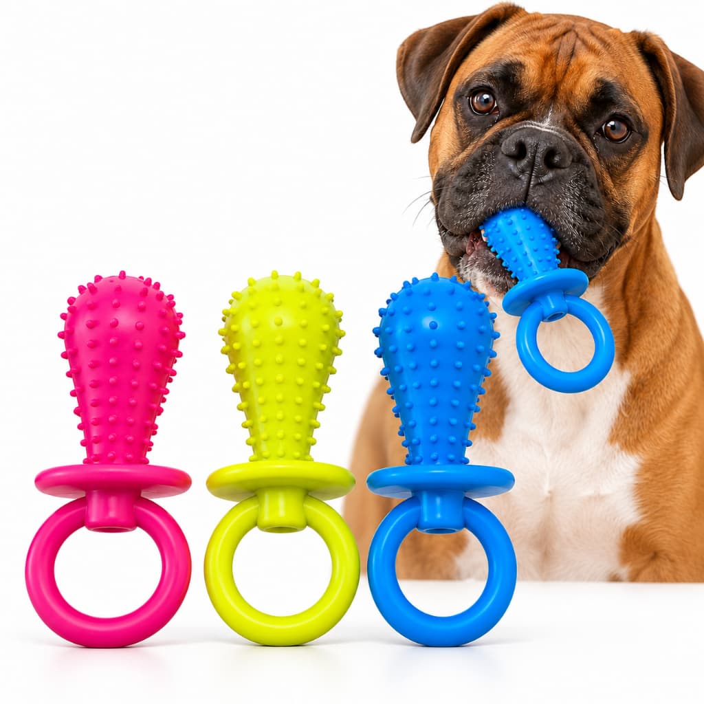 Chupeta Mordedora para Cachorro com Espaço para Ração e Petiscos — Cor Sortida
