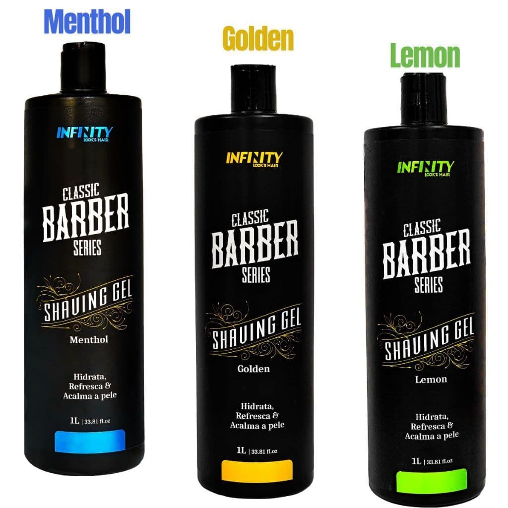Shaving Gel 1L INFINITY LOOKS HAIR – Menthol, Lemon ou Golden