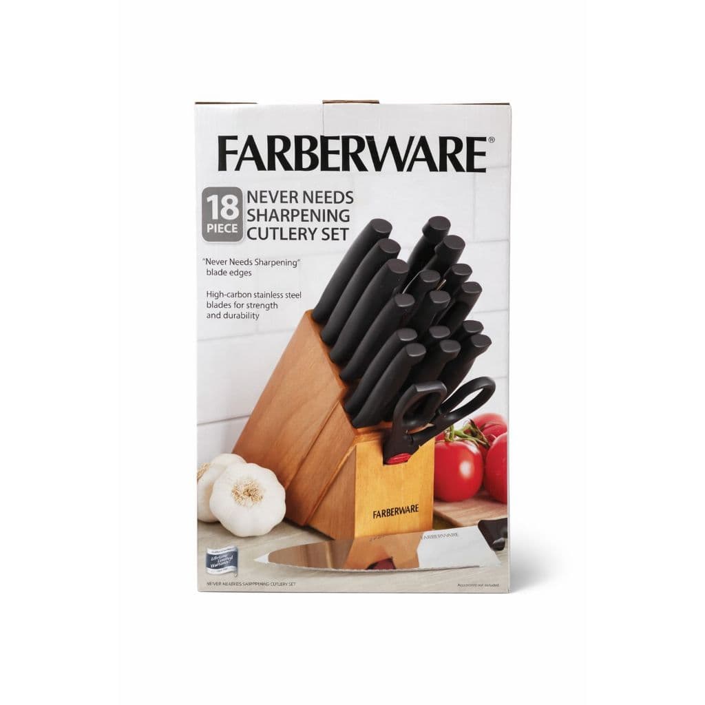 Faqueiro Farberware 18 Peças Never Needs Sharpening – Aço Inox Alto Carbono