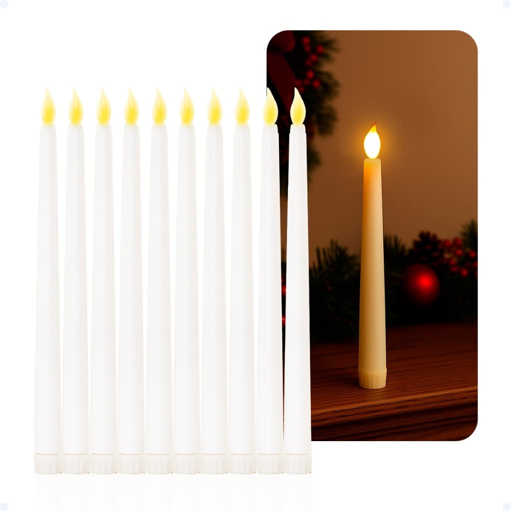 Vela Led Para Castiçal 28cm Eletrônica Festa Natalina Decoração Castiçal Romântico
