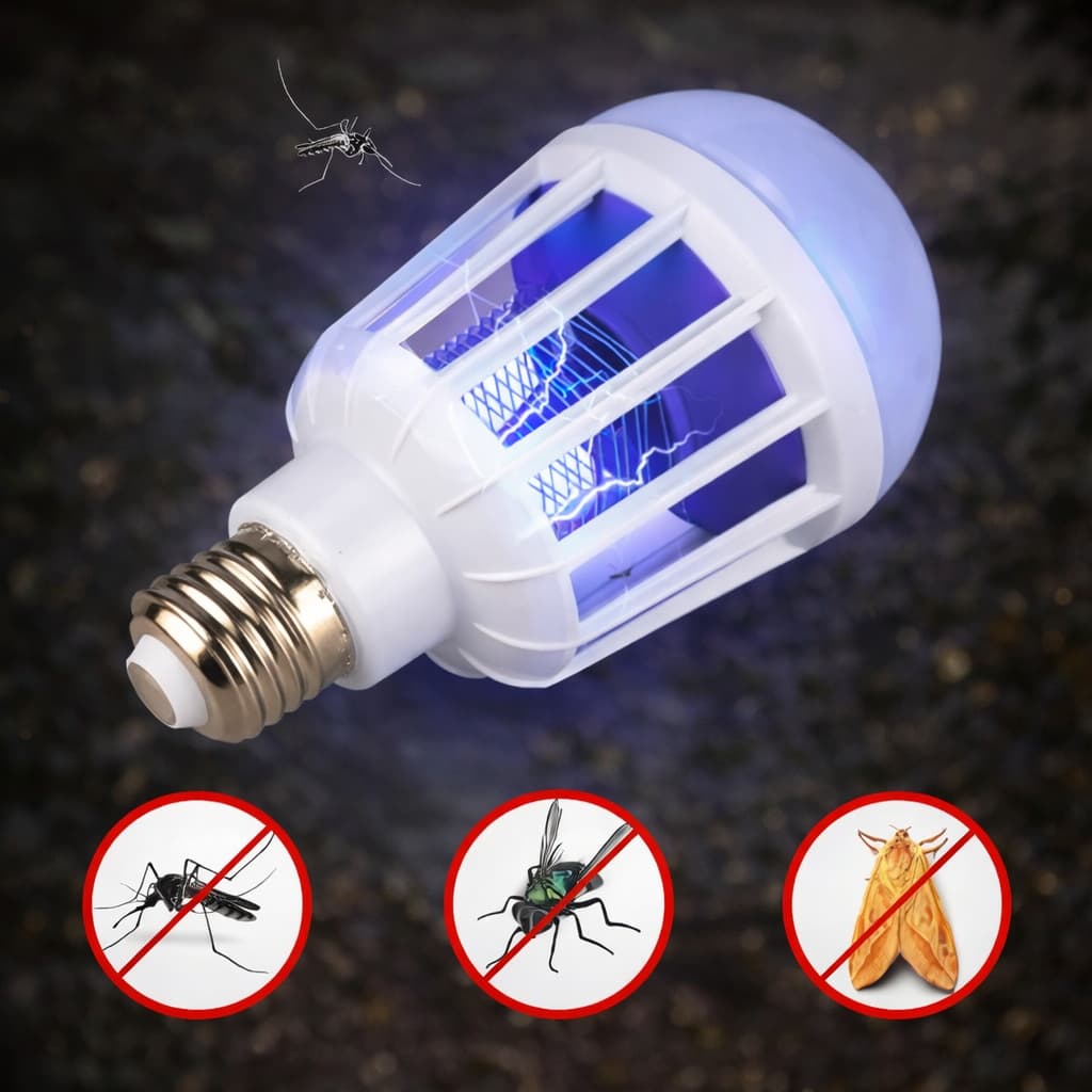 Lâmpada Led Bulbo Frio Elimina Mosquito Moscas Repelente Bivolt - 127V 15W - Luz Fria Repelente Bivolt