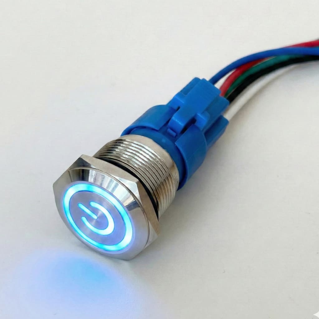 Botão Liga Desliga Led Som Automotivo Com Trava Chicote 19mm som automotivo hack móvel tic tac mesa modulo eletrico led