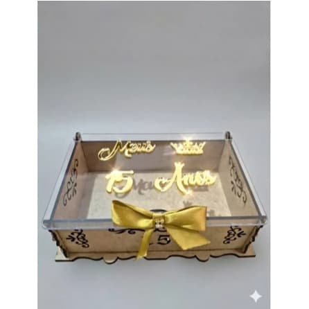 Kit 50 Caixas tampa articulada para lembranças de Aniversários de 15 anos brindes corporativos