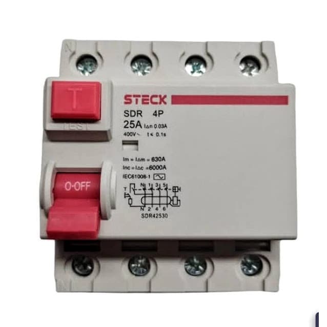 Interruptor Diferencial Residual 4P 25A 30MA - Steck