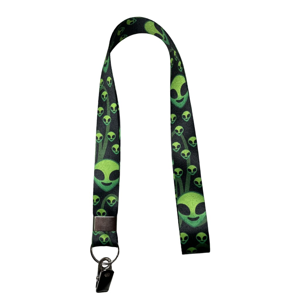 Cordão Para crachá ET alienígena Jacaré com argola P/ Crachá