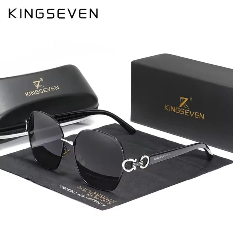 óculos kingseven polarizado moda feminina armação em metal
