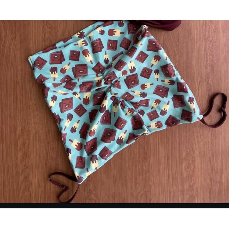 Short Estampado Empina Bumbum Com Amarração Lateral