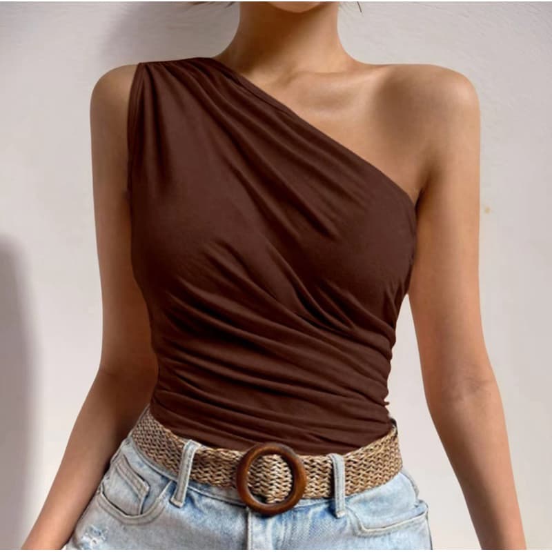 Body Feminino Mula Manca  Regata Plissado Formal Com Forro Elegante Tendência Moderno Chique Trabalho