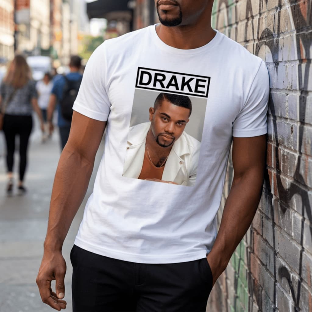 Camiseta Engraçada Davi Brito Gêmeo Drake Rapper Camisa Estampada Unissex Meme Zoeira Humor