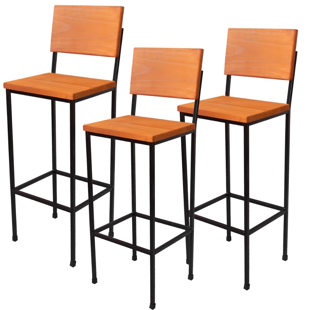 Conjunto 3 Banquetas Bancos Alto Para Aréa Goumert Aço