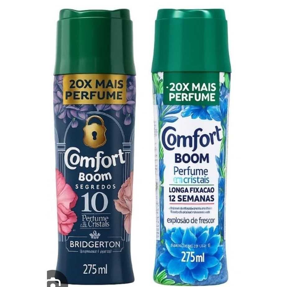 KIT Comfort Boom Perfume em Cristais 275ml – 20x Mais Perfume! Explosão de Frescor + Segredos 10 (Bridgerton)