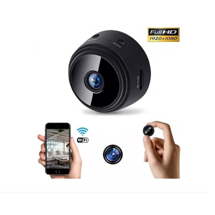 Mini Camera Espia A9 Wifi Com Sensor E Visao Noturna Preto