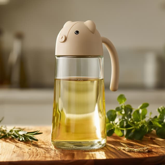 Galheteiro Vidro Jarra 630ml Dispenser Azeite Óleo Vinagre Shoyu Cozinha Prática