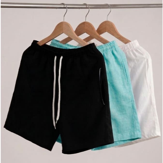 Short De Linho Masculino Básico Liso Mauricinho Alta Qualidade