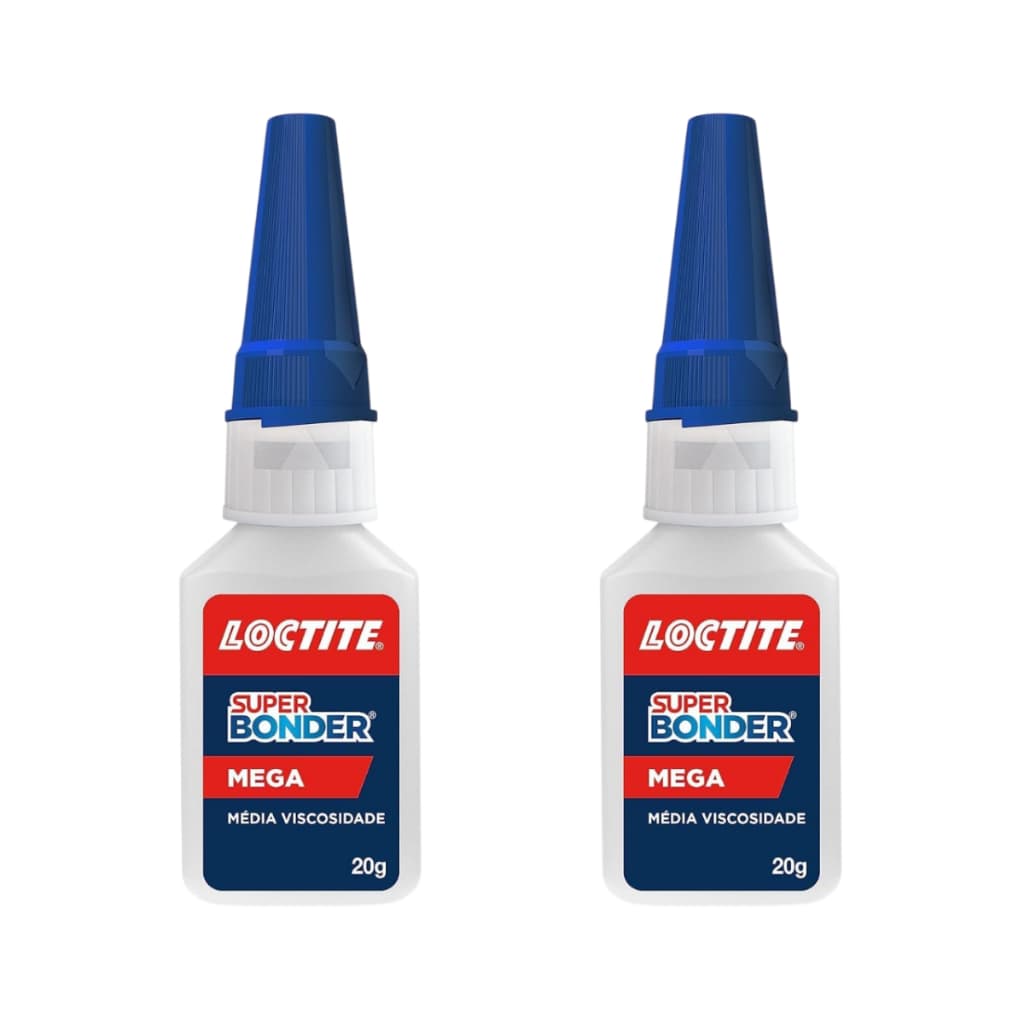 Kit com 2 Colas instantânea Loctite Super Bonder Mega 20g