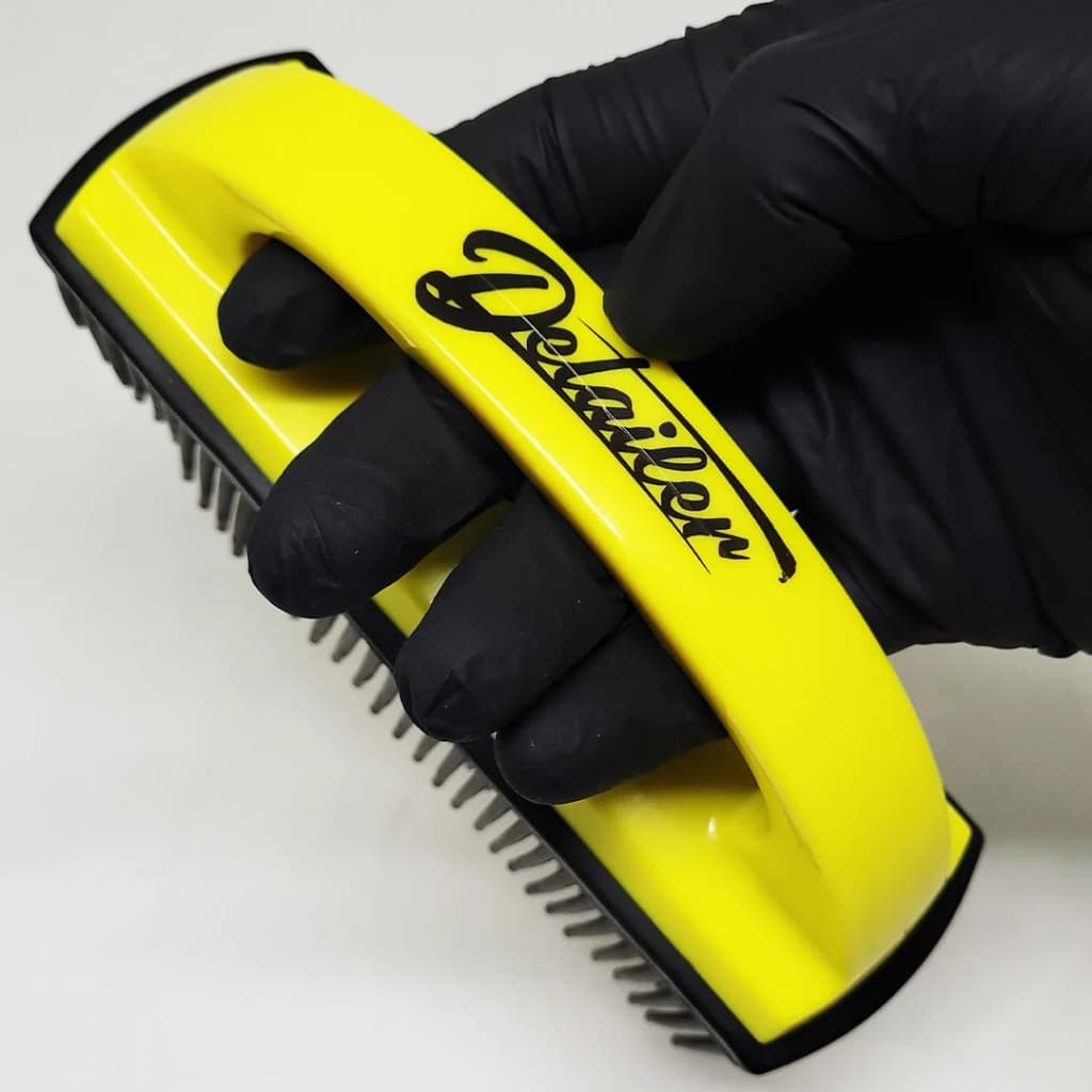 Escova Tira Pelo Cachorro Gato Cerdas De Silicone Detailer - Amarela